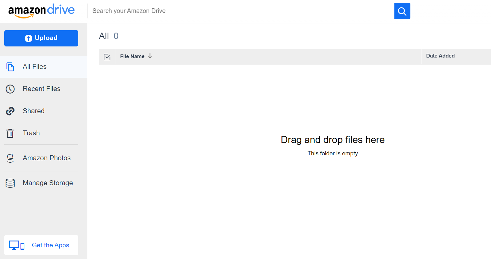 screenshot of Amazon Drive